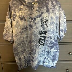 Blue tie dye shirt